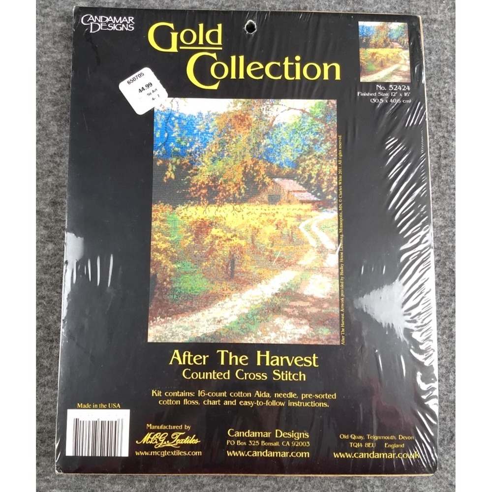 Candamar Designs Gold Collection Counted Cross Stitch Kit After The‎ Harvest NEW